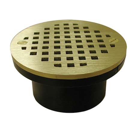 Jones Stephens 2in. x 3in. General Purpose ABS Drain with 4-1/4in. Polished Brass Round Cast Strainer D54311
